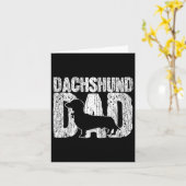 Dachshund Dad Wiener Father Fathers Day  Gi Kaart (Gele Bloem)
