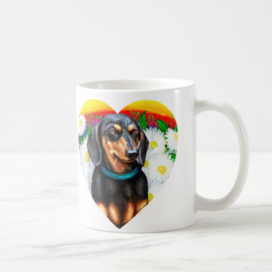 Dachshund Daisy Patch B&T Koffiemok (Rechts)