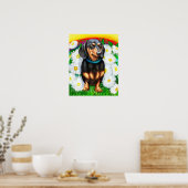 Dachshund Daisy Patch B&T Poster (Keuken)
