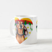 Dachshund Daisy Patch Koffiemok (Voorkant links)