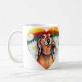 Dachshund Daisy Patch Koffiemok (Links)