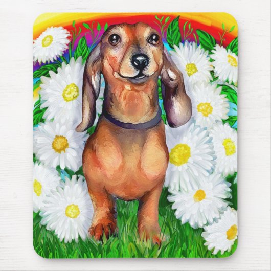 Dachshund Daisy Patch Muismat (Voorkant)