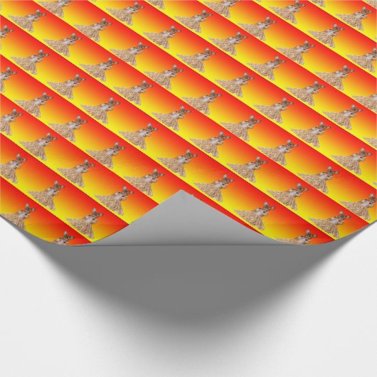 Dachshund Dancing Hula Dog Wrapping Paper Cadeaupapier (Hoek)