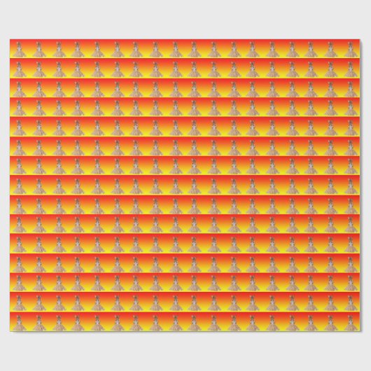 Dachshund Dancing Hula Dog Wrapping Paper Cadeaupapier (Vlak)