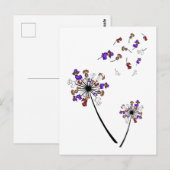 Dachshund Dandelion Flower Halloween Costume Ideeë Briefkaart (Voorkant / Achterkant)