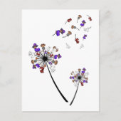 Dachshund Dandelion Flower Halloween Costume Ideeë Briefkaart (Voorkant)