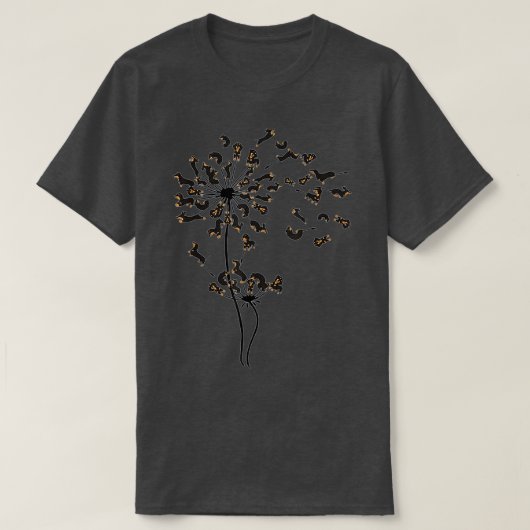 Dachshund Dandelion T-shirt (Design voorkant)