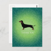 Dachshund Dank u voor uw ontwerp Briefkaart (Voorkant / Achterkant)
