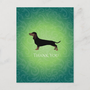 Dachshund Dank u voor uw ontwerp Briefkaart