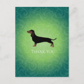 Dachshund Dank u voor uw ontwerp Briefkaart (Voorkant)