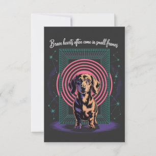 Dachshund Dappere Harten Komen Vaak In Kleine Lijs Bedankkaart