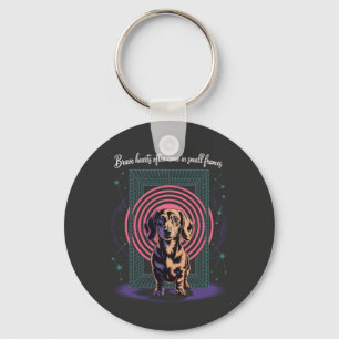 Dachshund Dappere Harten Komen Vaak In Kleine Lijs Sleutelhanger