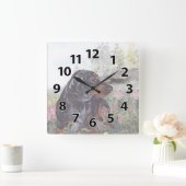 Dachshund dapple Puppy Dreamweaver Clock Vierkante Klok (Huis)