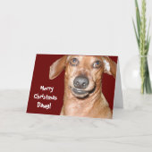 Dachshund Dawg Christmas Kaart (Voorkant)