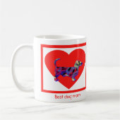 Dachshund / Daxie Dog Red Valentijn Day Heart Koffiemok (Links)