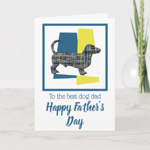 Dachshund / Daxie hond driekleurige Vaderdag kaart