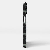 Dachshund Daxie Hond Schattig Silhouet Grid Zwart iPhone Hoesje (Rechterkant)