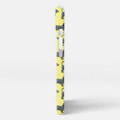 Dachshund Daxie Hond Schattig Silhouet Raster Geel iPhone Hoesje (Linkerkant)