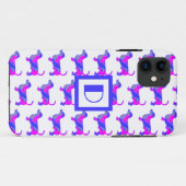 Dachshund / Daxie Hondenliefhebber Roze Blauw Mono Case-Mate iPhone Case (Achterkant (horizontaal))