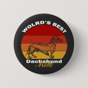 Dachshund - De beste Dachshund Mam ter wereld Ronde Button 5,7 Cm