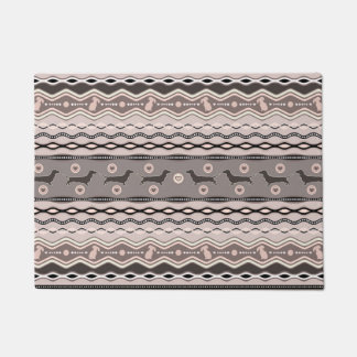 Dachshund - Decoratief Patroon in pastels Deurmat