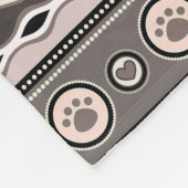 Dachshund - Decoratief Patroon in pastels Fleece Deken (Hoek)