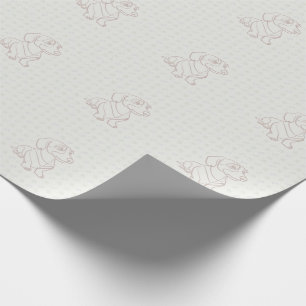 Dachshund decoratieve lijn kunstpatroon cadeaupapier