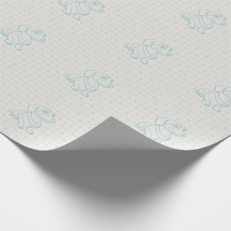 Dachshund decoratieve lijn kunstpatroon cadeaupapier