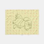 Dachshund decoratieve lijnkunstpatroon fleece deken (Voorkant (Horizontaal))