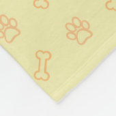 Dachshund decoratieve lijnkunstpatroon fleece deken (Hoek)