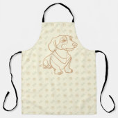 Dachshund decoratieve lijnkunstpatroon schort (Voorkant)