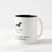 Dachshund Defintion Tweekleurige Koffiemok (Voorkant rechts)