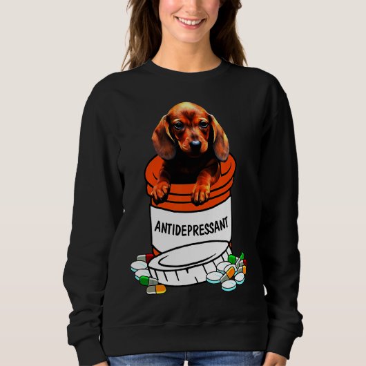 Dachshund Depressants Cute Dog Trui (Voorkant)