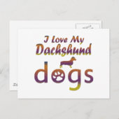 Dachshund-design Briefkaart (Voorkant / Achterkant)