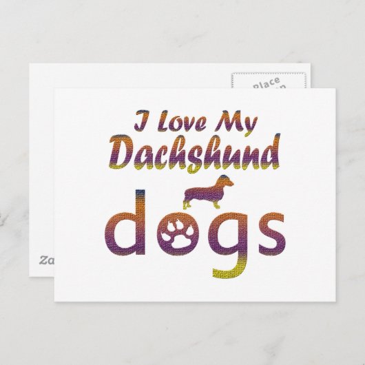 Dachshund-design Briefkaart (Voorkant / Achterkant)