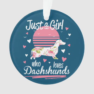Dachshund Design, gewoon een meisje dat van Dachsh Ornament