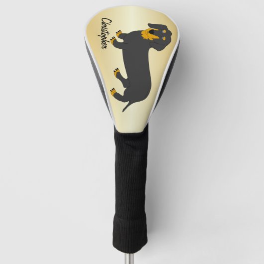 Dachshund Design Golfheadcover (Voorkant)