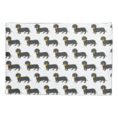 Dachshund Design Kussensloop (Achterkant-Links)