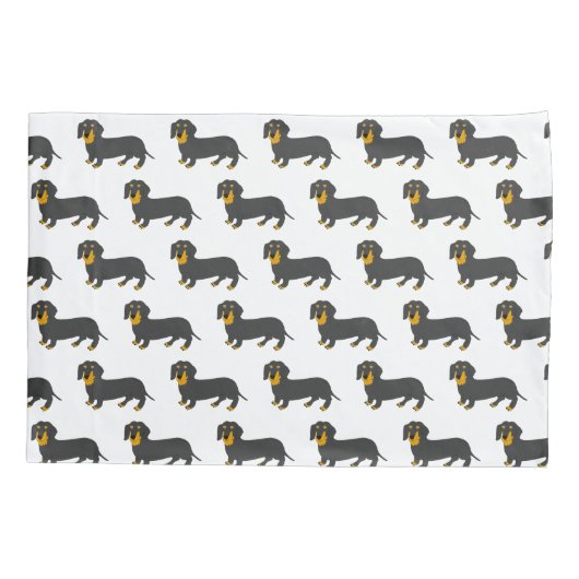 Dachshund Design Kussensloop (Achterkant-Links)