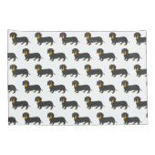 Dachshund Design Kussensloop (Achterkant-Rechts)