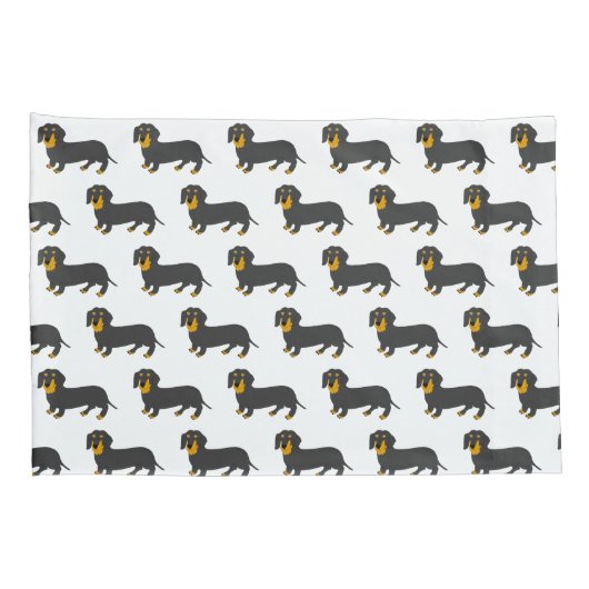 Dachshund Design Kussensloop (Achterkant-Rechts)