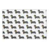 Dachshund Design Kussensloop (Voorkant-Links)