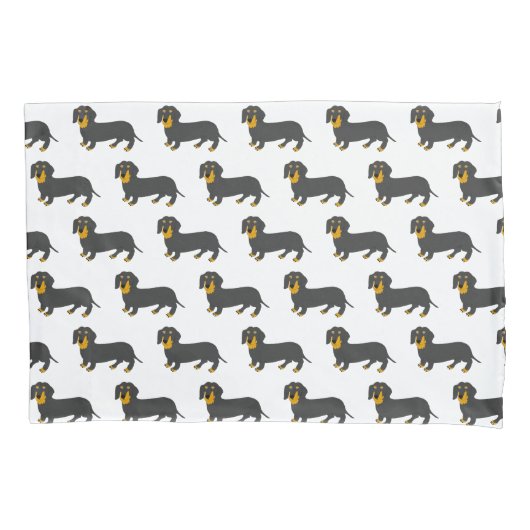 Dachshund Design Kussensloop (Voorkant-Links)