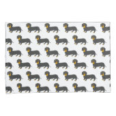 Dachshund Design Kussensloop (Voorkant-Rechts)