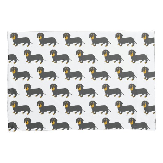 Dachshund Design Kussensloop (Voorkant-Rechts)
