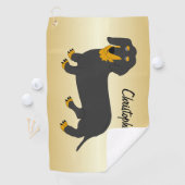 Dachshund Design Persoonlijk Golfhanddoek (Insitu)