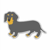 Dachshund Design Sticker (Voorkant)