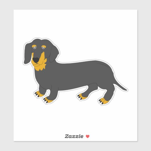 Dachshund Design Sticker (Vel)