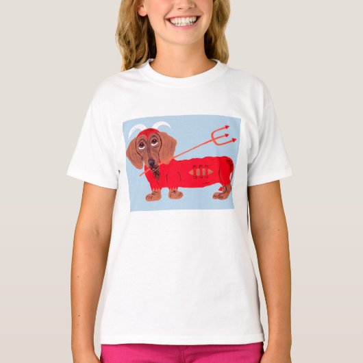 Dachshund Devil T-shirt (Voorkant)