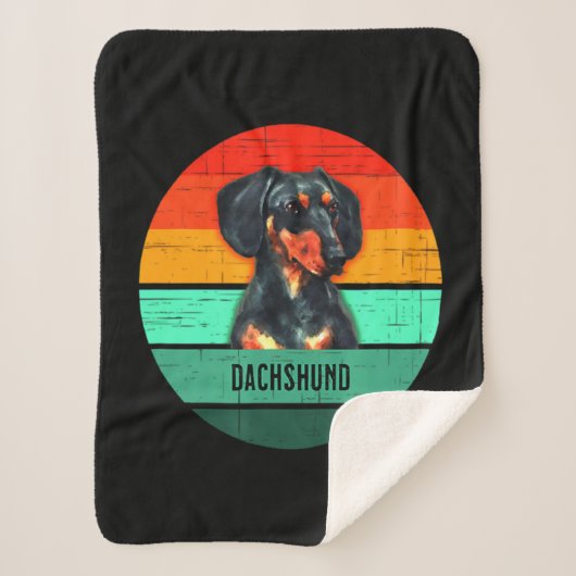 Dachshund Devo Mannen Vrouwen Kinderen Sherpa Deken (Voorkant)
